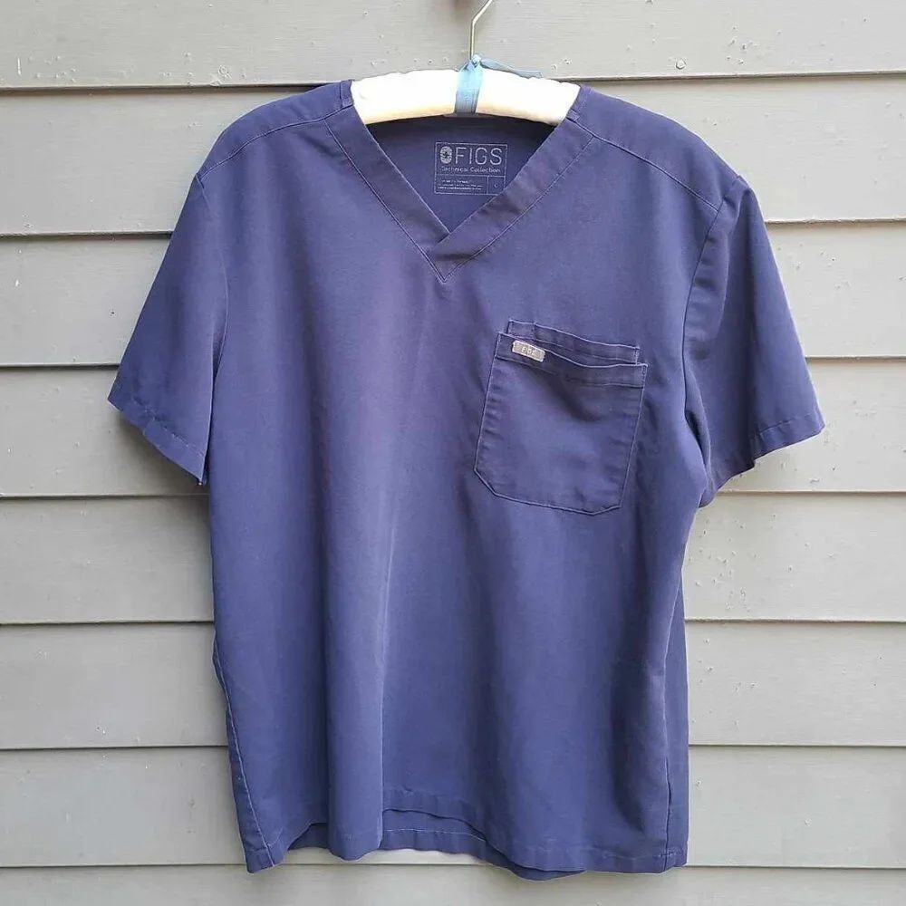 FIGS Navy Technical Collection Scrub Top size Large